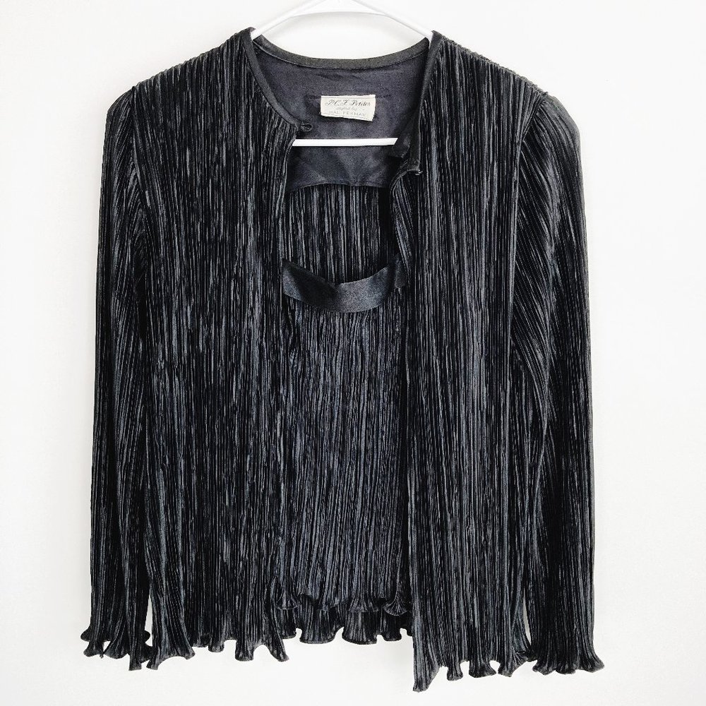 P.C.F. Styled by hal Ferman Black 2 Piece Top 14